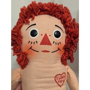 Vtg Raggedy Ann Doll with "I Love You" Heart